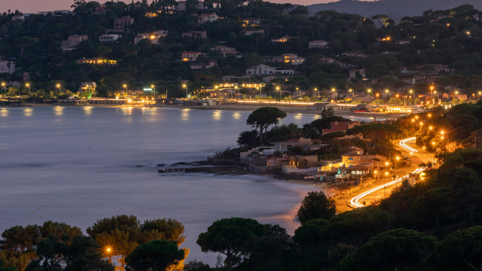 La nuit Tombante sur Sainte Maxime