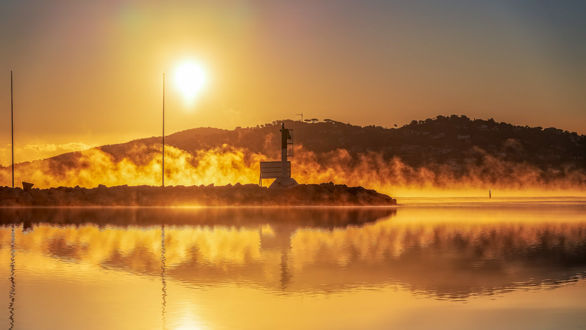 Coucher de soleil sur Port Grimaud